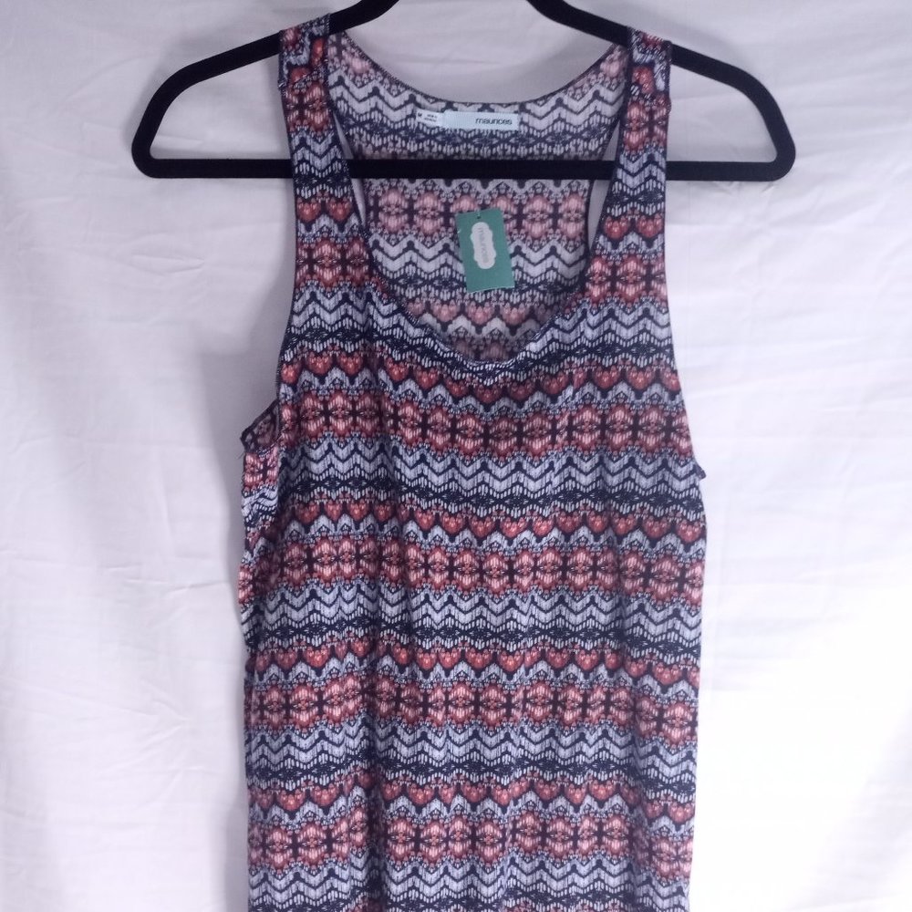 Womens M Maurices Make Waves Tank Top